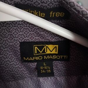 Mario Matteo Gray Patterned Men's Shirt